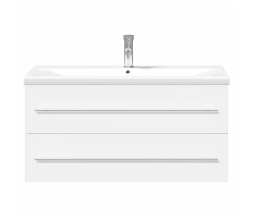 Mueble de baño con lavabo integrado blanco