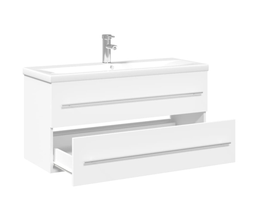 Mueble de baño con lavabo integrado blanco