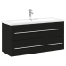 Mueble de baño con lavabo integrado negro