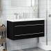 Mueble de baño con lavabo integrado negro