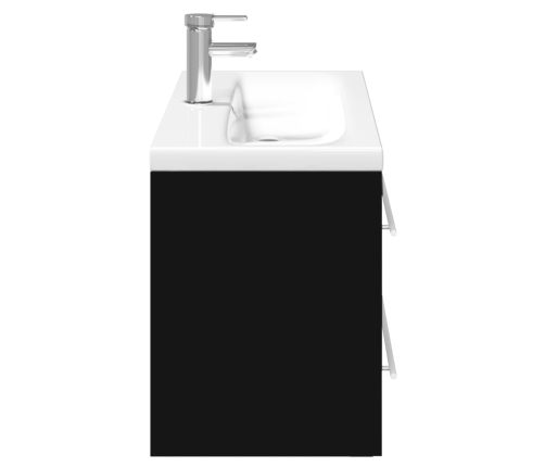 Mueble de baño con lavabo integrado negro