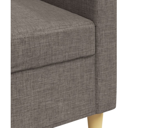 Sofá de 3 plazas de tela gris taupe 210 cm