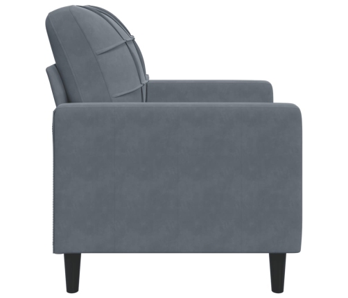 Sillón de terciopelo gris oscuro 60 cm