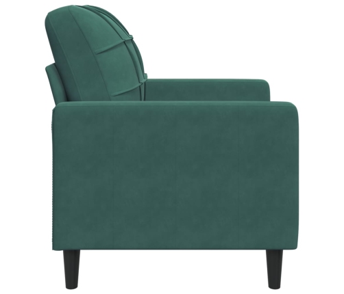 Sillón de terciopelo verde oscuro 60 cm