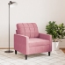 Sillón de terciopelo rosa 60 cm