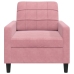 Sillón de terciopelo rosa 60 cm