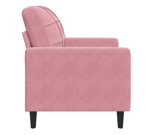 Sillón de terciopelo rosa 60 cm