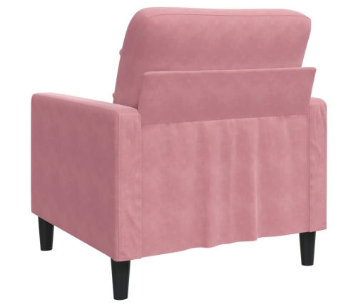 Sillón de terciopelo rosa 60 cm