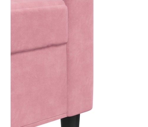 Sillón de terciopelo rosa 60 cm