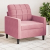 vidaXL Sillón de terciopelo rosa 60 cm