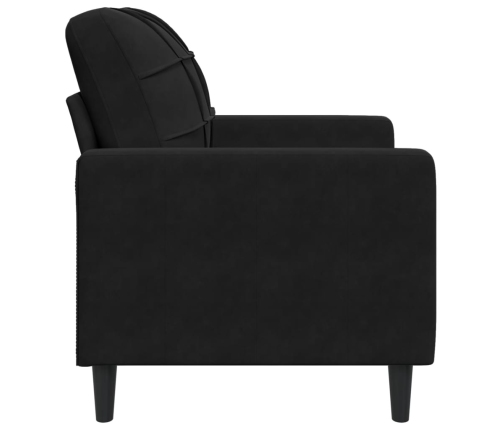 Sillón de terciopelo negro 60 cm