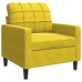 Sillón de terciopelo amarillo 60 cm