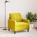 Sillón de terciopelo amarillo 60 cm