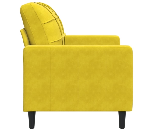 Sillón de terciopelo amarillo 60 cm