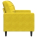 Sillón de terciopelo amarillo 60 cm