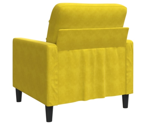 Sillón de terciopelo amarillo 60 cm