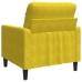 Sillón de terciopelo amarillo 60 cm