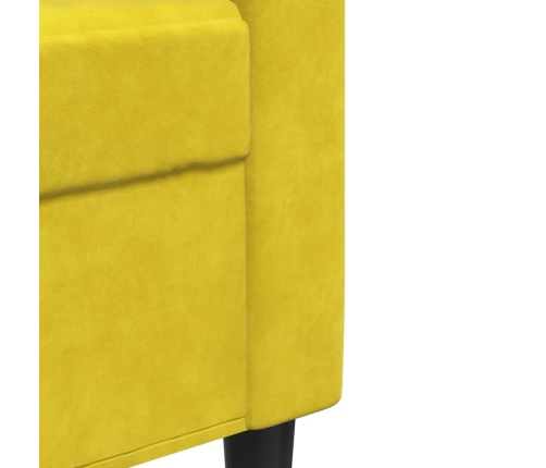 Sillón de terciopelo amarillo 60 cm