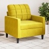 Sillón de terciopelo amarillo 60 cm