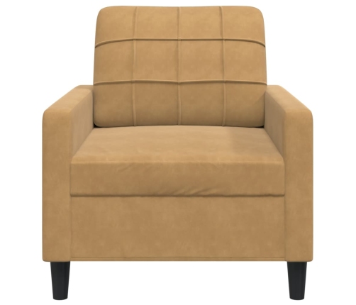 vidaXL Sillón de terciopelo marrón 60 cm