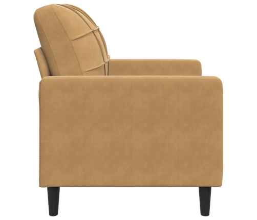 vidaXL Sillón de terciopelo marrón 60 cm