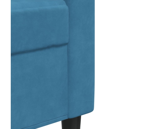 Sillón de terciopelo azul 60 cm