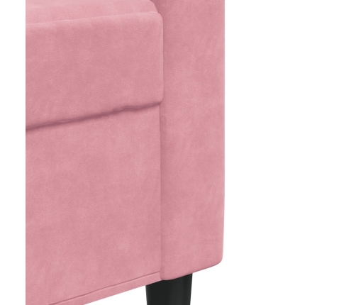 Sofá de 2 plazas terciopelo rosa 140 cm