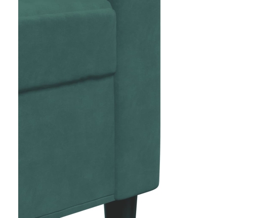 Sofá de 3 plazas terciopelo verde oscuro 180 cm