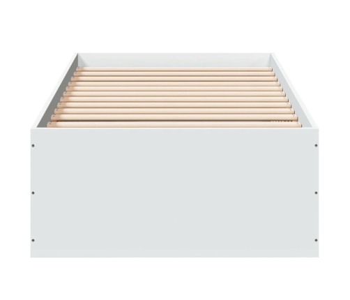 Estructura de cama madera de ingeniería blanca 75x190 cm