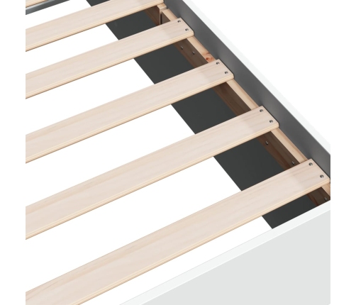 Estructura de cama madera de ingeniería blanca 75x190 cm