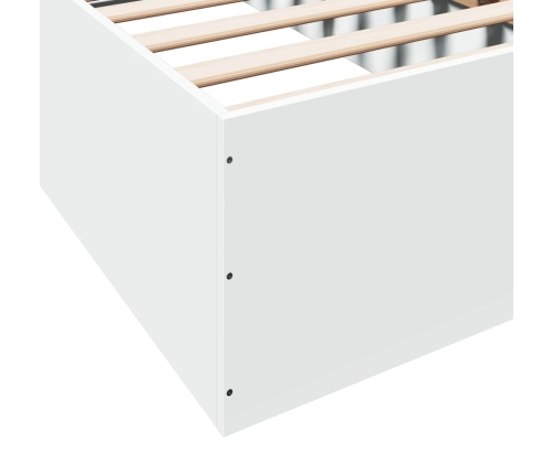 Estructura de cama madera de ingeniería blanca 75x190 cm
