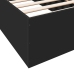 Estructura de cama madera de ingeniería negra 75x190 cm