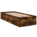 Estructura cama sin colchón madera roble ahumado 75x190 cm