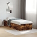 Estructura cama sin colchón madera roble ahumado 75x190 cm