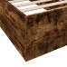 Estructura cama sin colchón madera roble ahumado 75x190 cm