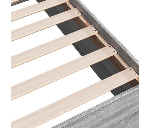 Estructura de cama madera de ingeniería gris Sonoma 75x190 cm