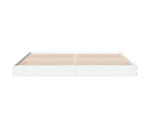 Estructura de cama madera de ingeniería blanca 200x200 cm