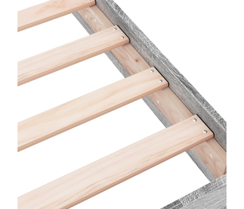 Estructura de cama madera de ingeniería gris Sonoma 200x200 cm