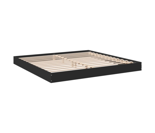 Cama sin colchón negro 180x200 cm madera de ingeniería