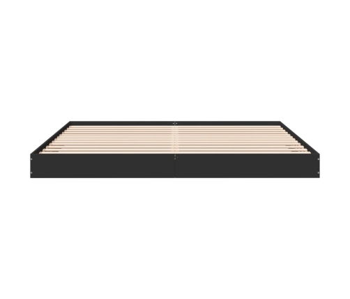 Cama sin colchón negro 180x200 cm madera de ingeniería