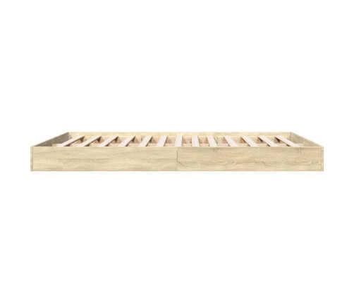 Estructura de cama sin colchón madera roble Sonoma 150x200 cm