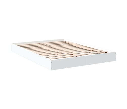 Estructura de cama madera de ingeniería blanca 120x200 cm