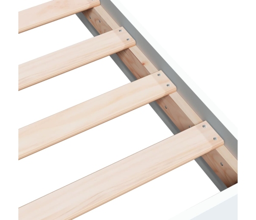 Estructura de cama madera de ingeniería blanca 140x190 cm