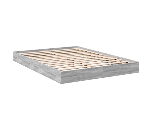 Estructura de cama madera de ingeniería gris Sonoma 140x190 cm