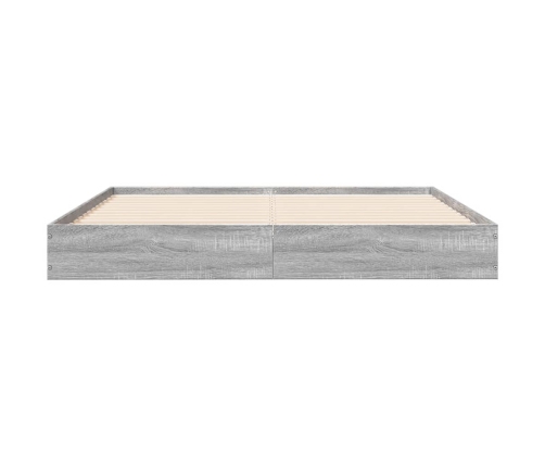 Estructura de cama madera de ingeniería gris Sonoma 140x190 cm