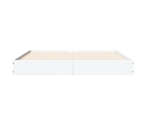 Estructura de cama madera de ingeniería blanca 135x190 cm