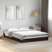 Estructura de cama madera de ingeniería negra 135x190 cm