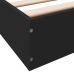 Estructura de cama madera de ingeniería negra 135x190 cm