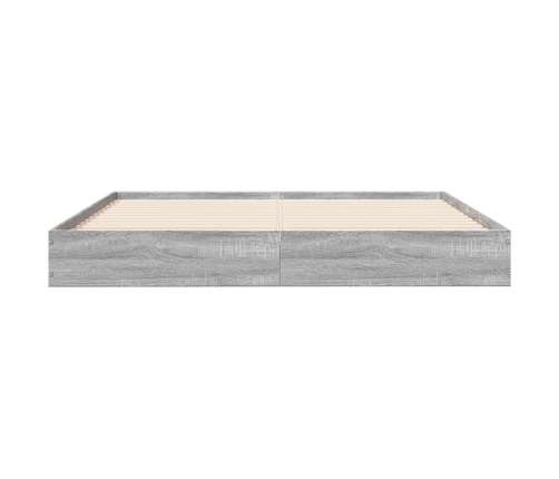 Estructura de cama madera de ingeniería gris Sonoma 120x190 cm