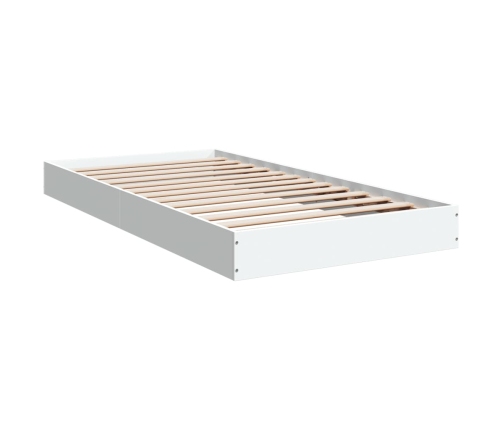 Estructura de cama madera de ingeniería blanca 100x200 cm